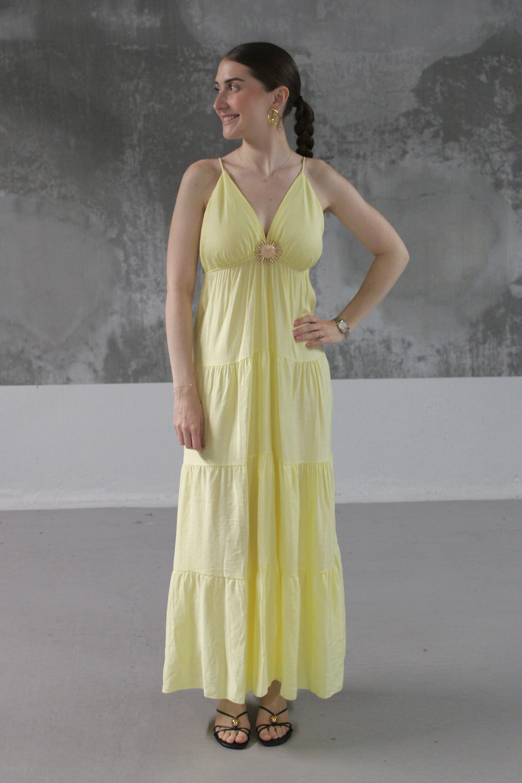 ROBE LONGUE SOLEIL JAUNE