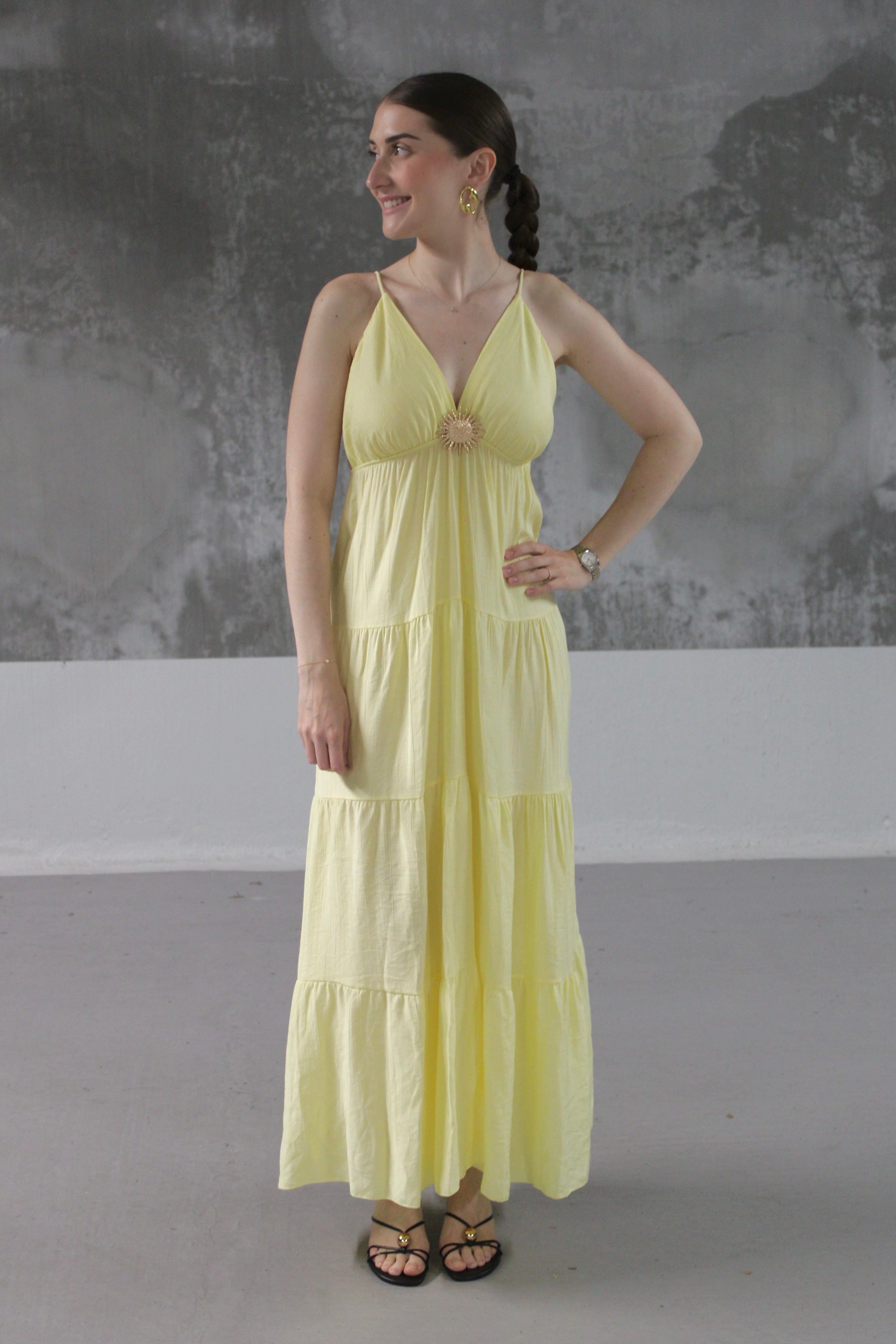 ROBE LONGUE SOLEIL JAUNE