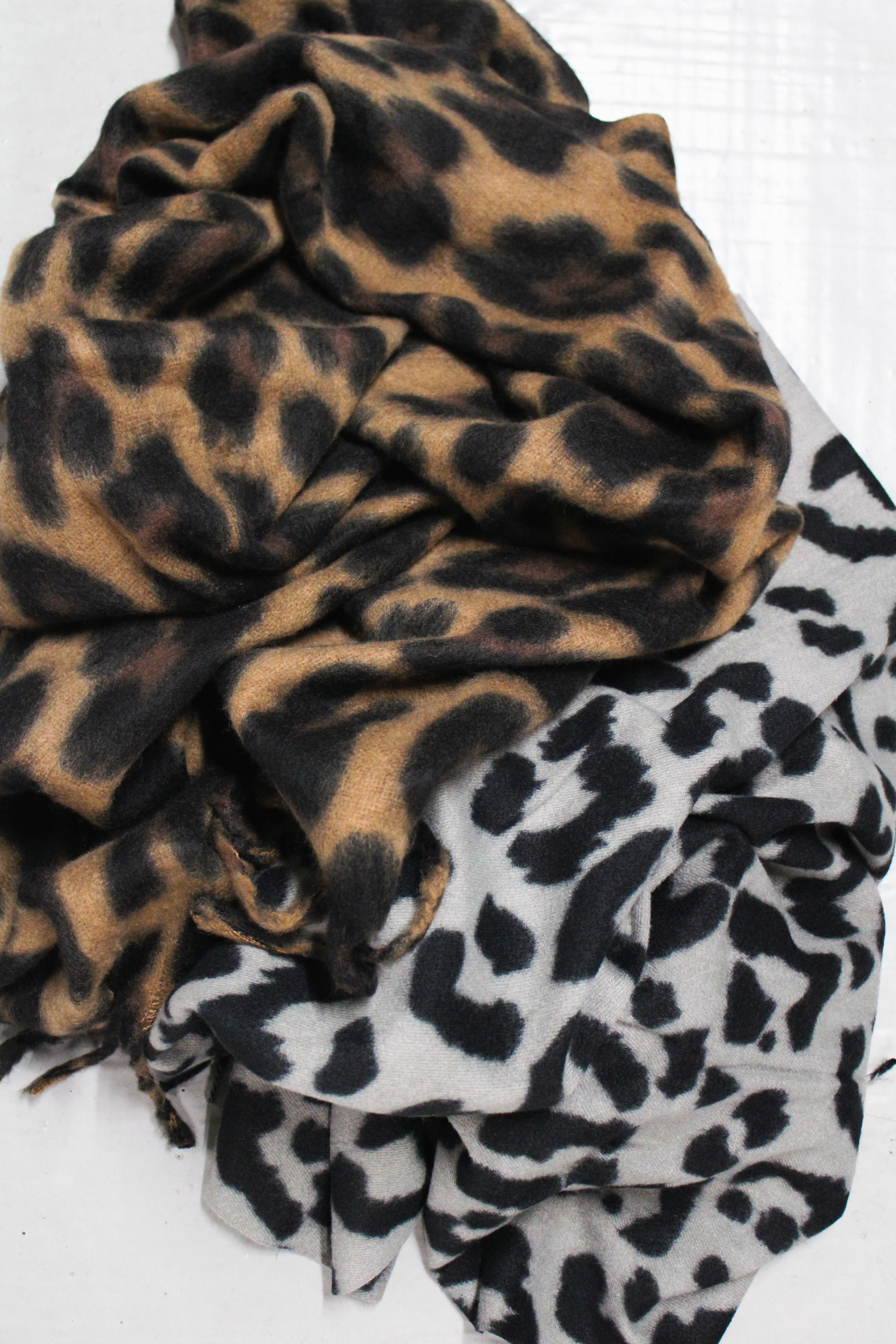 ECHARPE LEOPARD MARRON