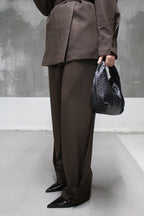 PANTALON DROIT CHOCOLAT