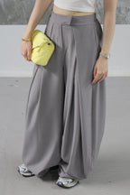 PANTALON FLUIDE PALAZZO GRIS
