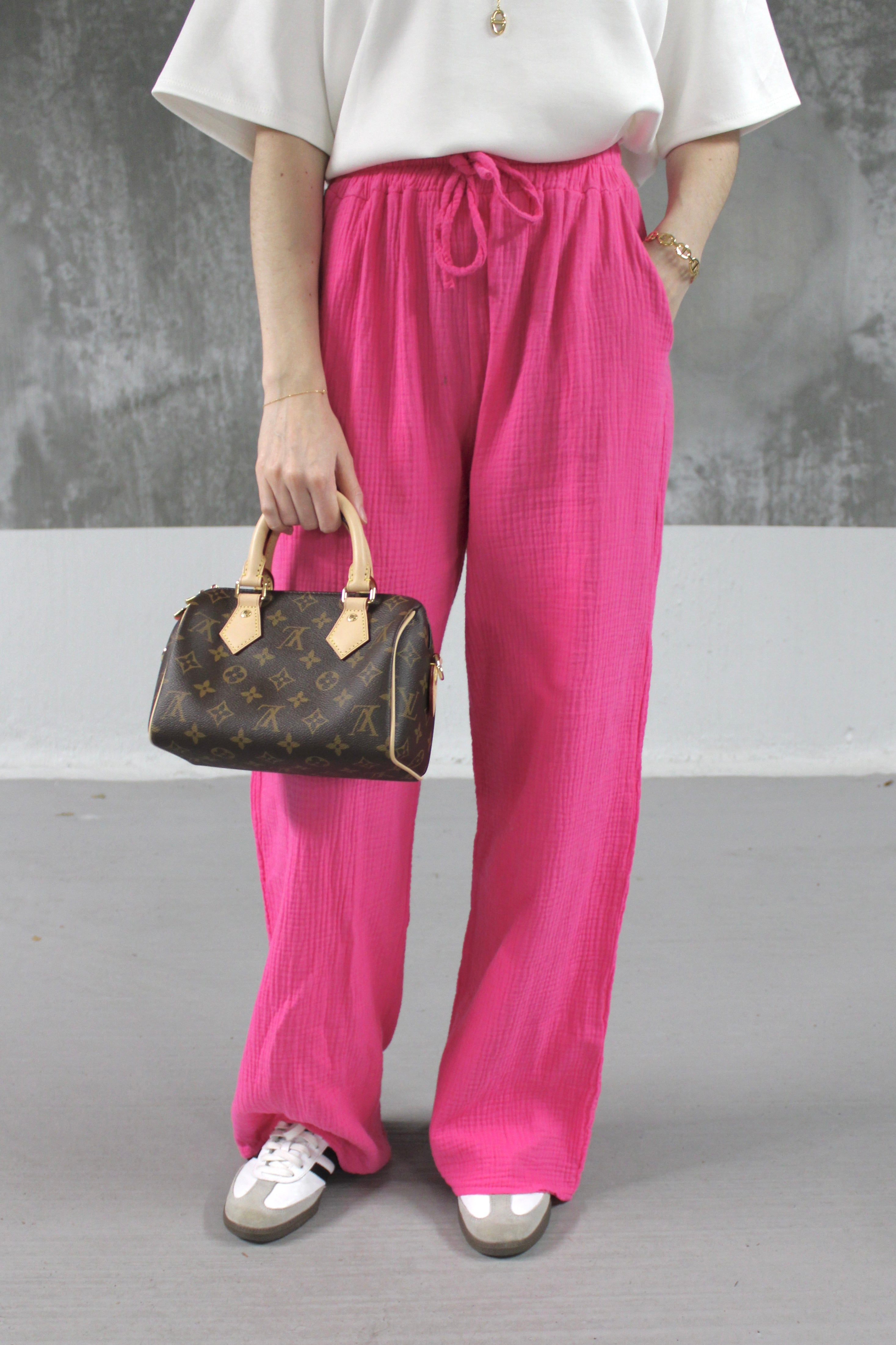 PANTALON ROSE FUSCHIA ESMEE