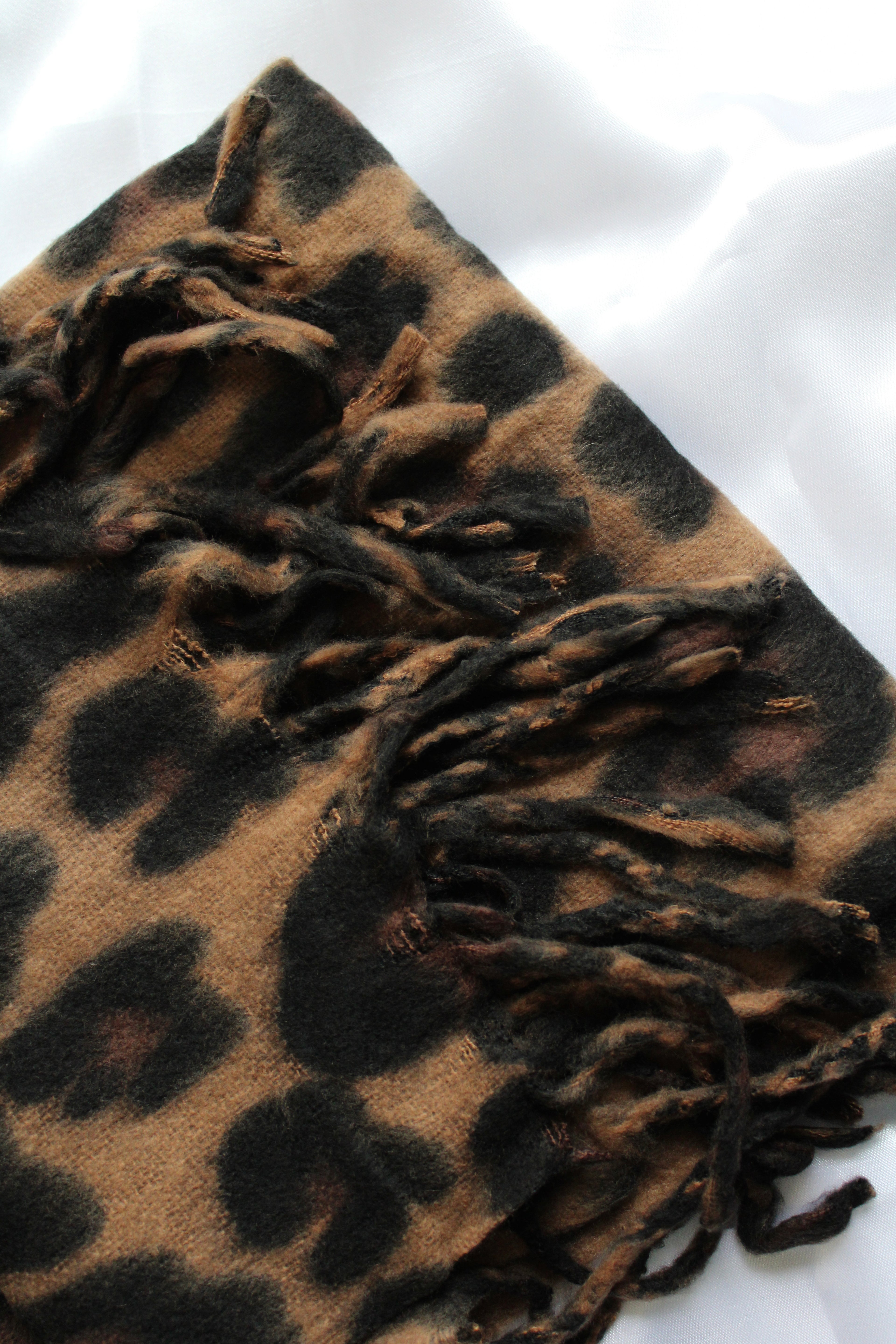 ECHARPE LEOPARD MARRON