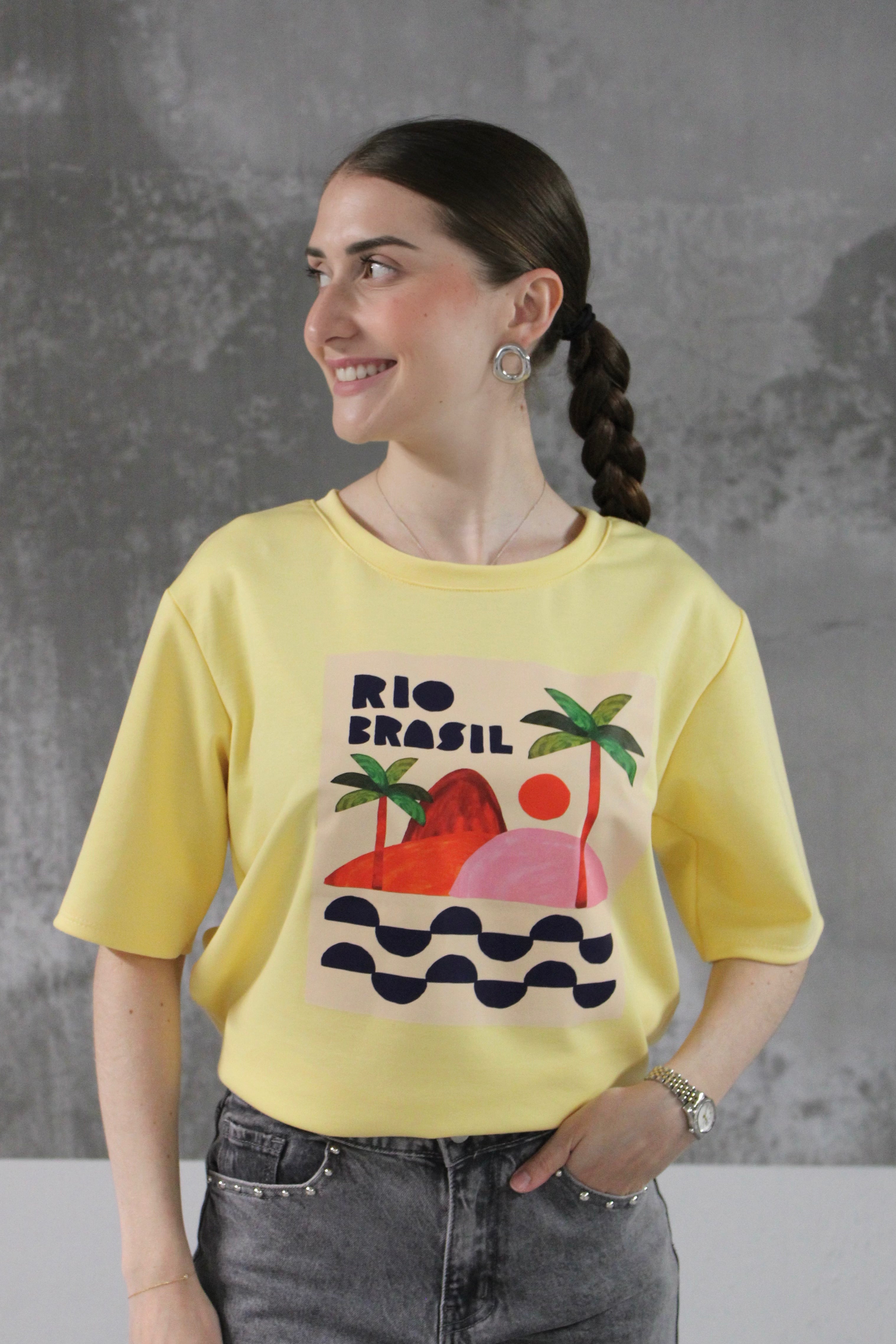 T-SHIRT JAUNE RIO